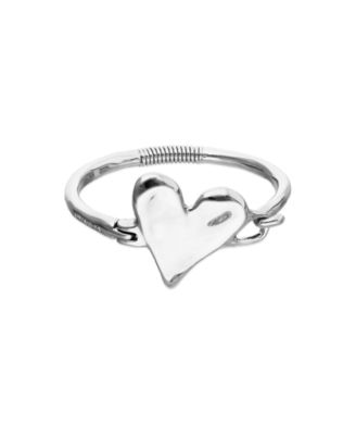 UNOde50 - Metal alloy semi rigid bracelet plated in gold 18k with heart detail