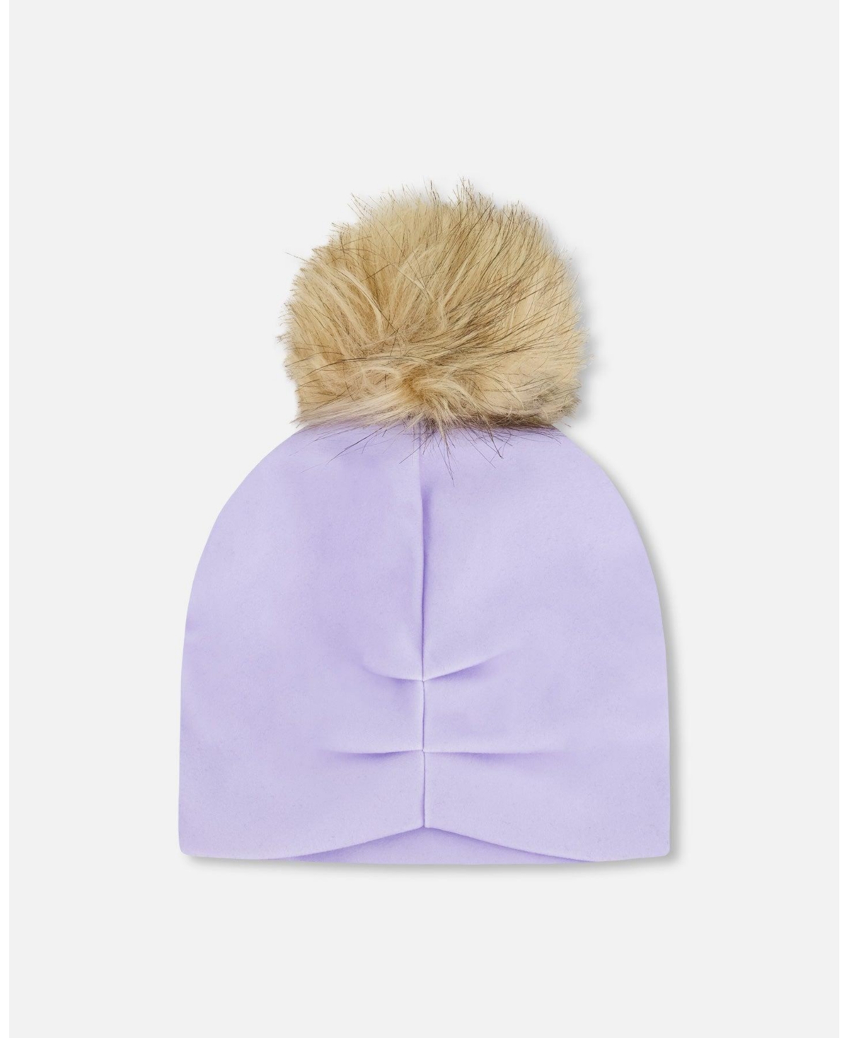 Deux par Girl Stretch Jersey Hat Purple with Pompom