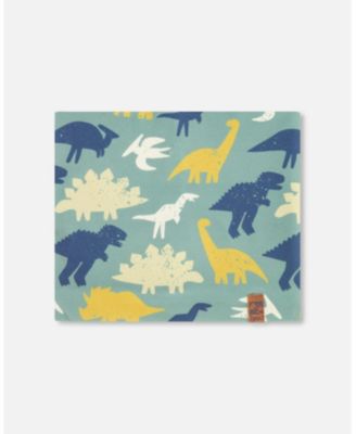 Baby Boys Stretch Jersey Neck Tube Green Dinosaur Print