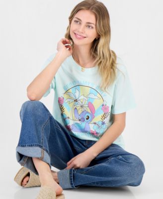 Juniors' Stitch Hawaii Graphic Crewneck T-Shirt