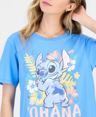 Juniors' Stitch Ohana Graphic Crewneck T-Shirt