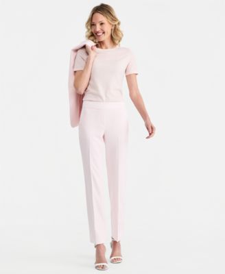 Women's Mid Rise Straight-Leg Pull-On Pants, Regular & Petite