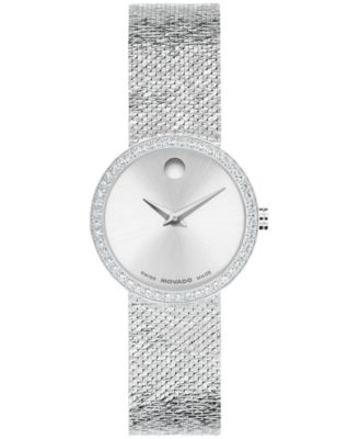 Women's Museum Velura Lab Grown Diamond Swiss Quartz Stainless Steel Watch, 25mm