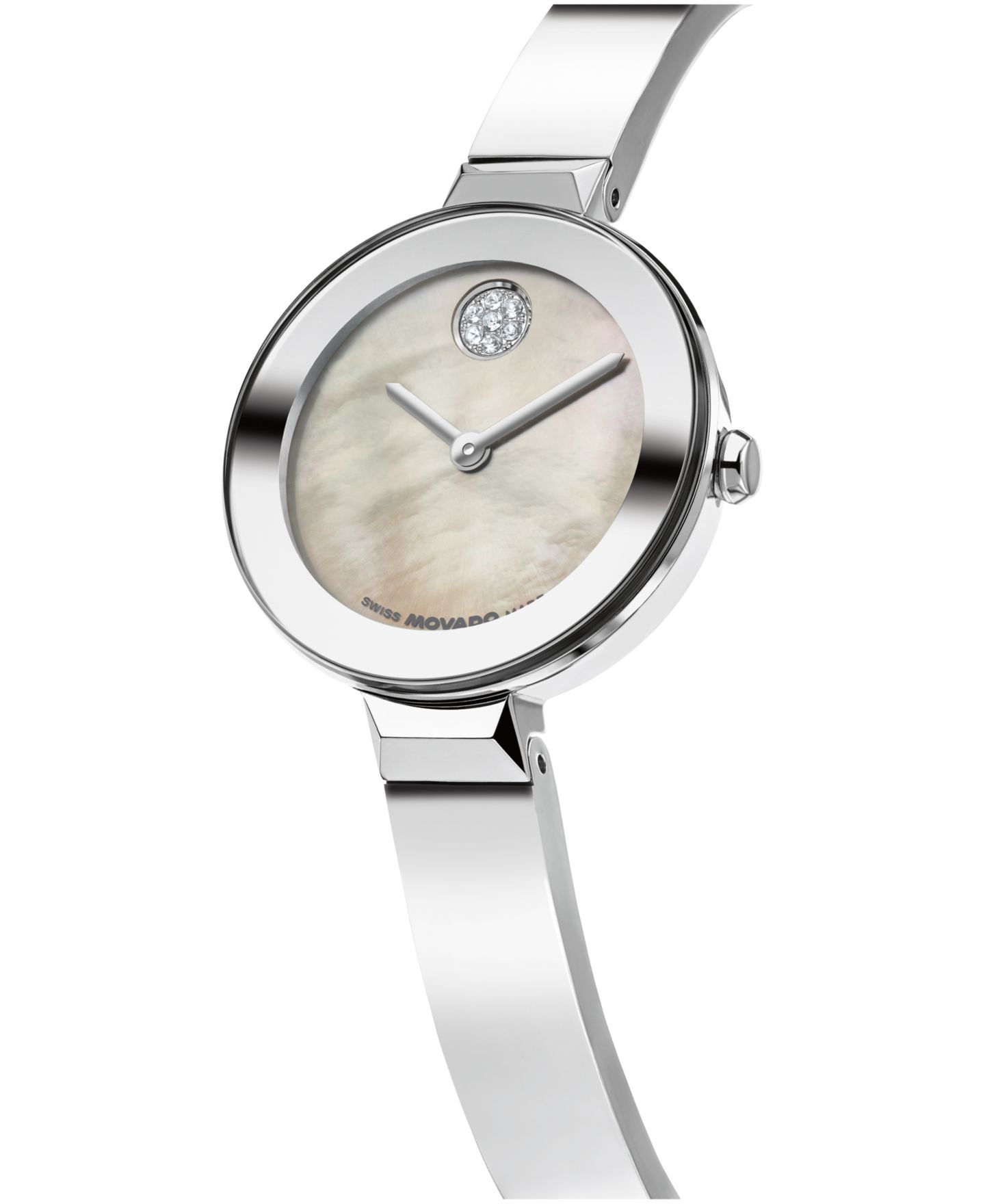 Женские часы Movado Bold Bangle Swiss Quartz Stainless Steel Watch, 28mm — фото 2