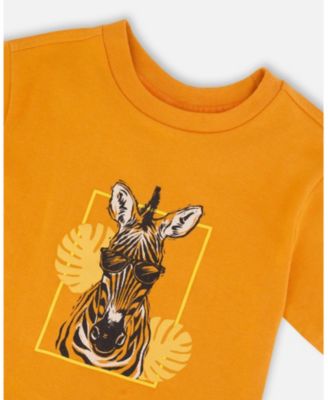 Baby Boys Cotton Short Sleeve T-Shirt Orange