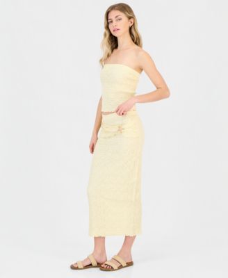 Juniors' Pucker-Knit Starfish Midi Skirt