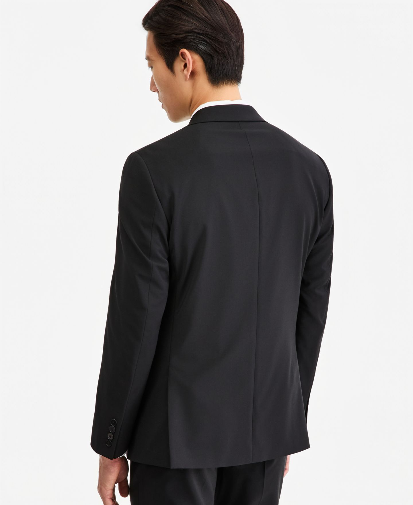 Мужские пиджаки Calvin Klein Slim-Fit Wool-Blend Stretch Suit Jackets, цвет: Чёрный — фото 2