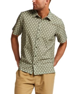 Men's Printed Regular-Fit Collared Shirt