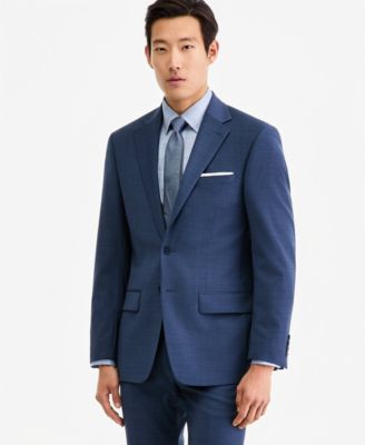 Men's Slim-Fit Wool-Blend Stretch Suit Separates with Vest