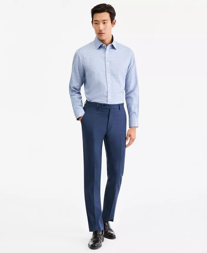 Men's Slim-Fit Wool-Blend Stretch Suit Pants - thumbnail 8