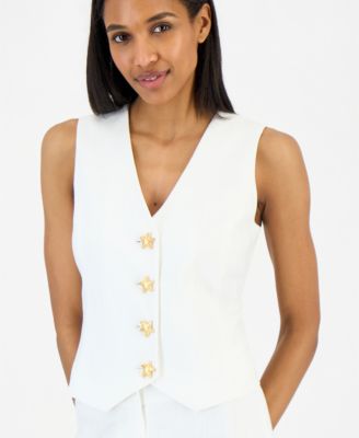 Women's Starfish-Button Vest