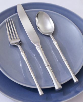 Rattan Mirrored 20-Pc. Flatware Set, Service For 4