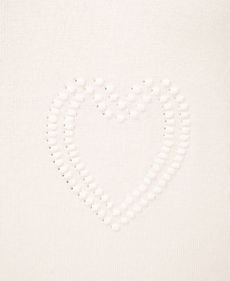 Women's Heart Textured Hi-Low Sweater