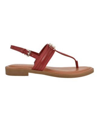 Women's Cruman Ornamented T-Strap Flat Sandals