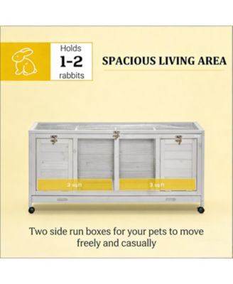 Mobile Outdoor Cat House - Wooden Hutch on Wheels, Secure & Weather-Resistant