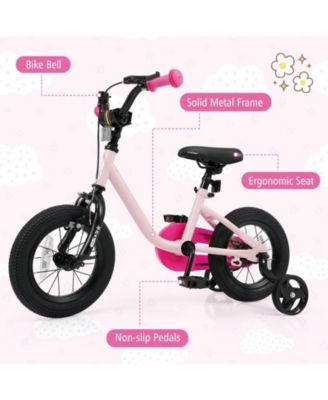 Mecale Kids Bike for 3-7 Years Old Boys and Girls 12 Inch Children Bicycle-Pink 12 Inch