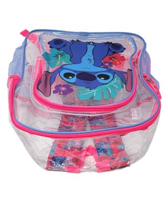 Stitch Transparent Backpack Clear 16" Girls School Bag