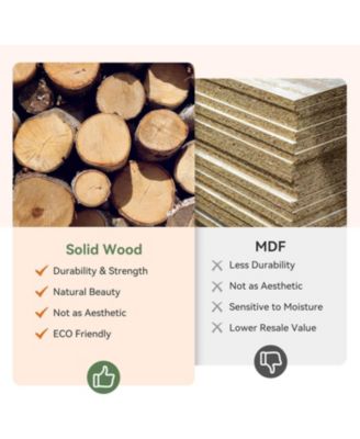 63-Inch Solid Wood Console Table, Farmhouse Long Sofa Table Behind Couch with Geometric Base for Entryway, Entrance, Living Room