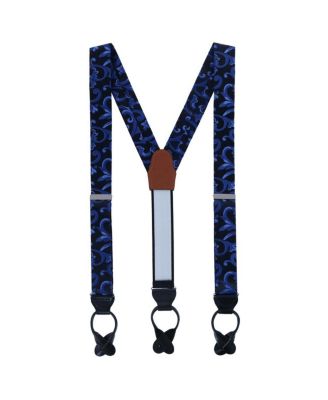 Men's Christian the Romantic Brocade Silk Suspenders and Bow Tie Set