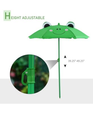 Folding Kids Picnic Table and Chair Set with Adjustable Umbrella