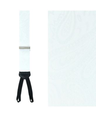 Men's Banbury Tone on Tone Paisley Silk Suspenders and Bow Tie Set