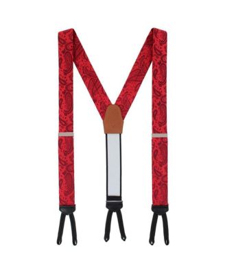 Men's Banbury Tone on Tone Paisley Silk Suspenders and Bow Tie Set