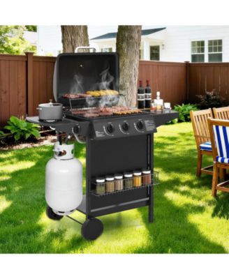 39 000 BTU Outdoor Burner Propane Gas Grill on Wheels