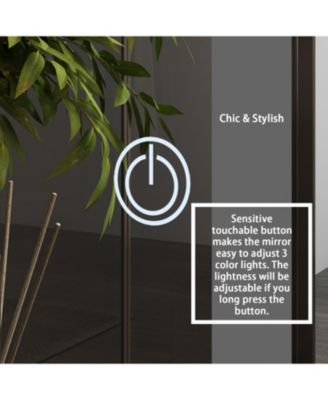 Light Mirror 5-Drawers Black Wood Makeup Vanity Set Dressing Desk