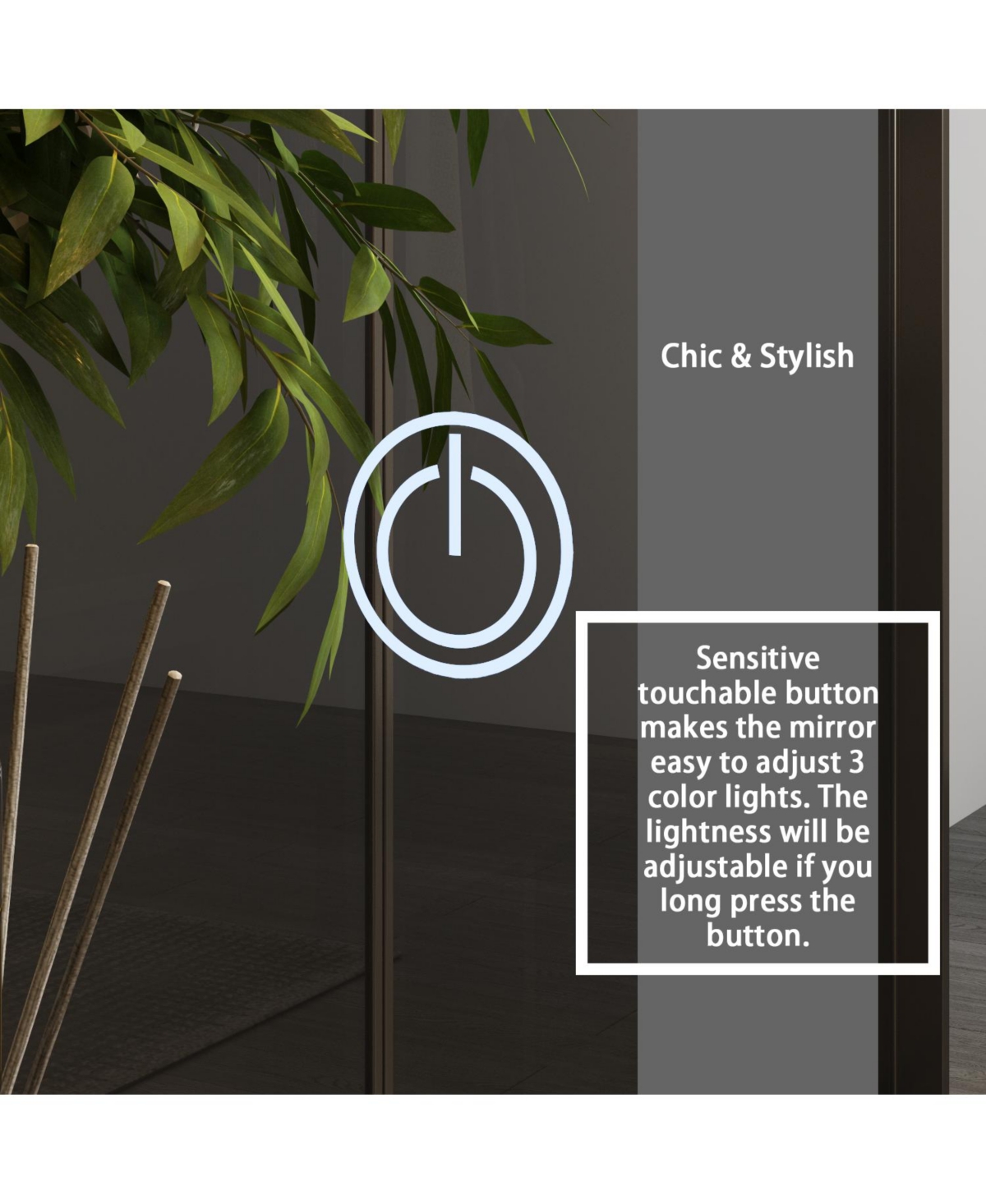 Famapy 5-Drawers White Wood Makeup Vanity Table Dresser Sets Dressing Desk with Led Mirror and Open Shelves