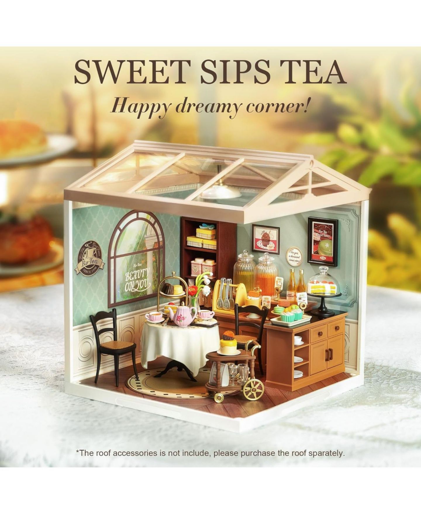 Детский конструктор Robotime Sweet Sips Tea LED Building Set, Ages 8+ — фото 3