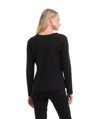 Women's Long Sleeve Ruched Side Tee