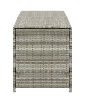 Storage Chest Grey Polyethylene Rattan 78.7 in x 19.7 in x 23.6 in
