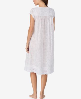 Women's Cap-Sleeve Swiss Dot Waltz Nightgown