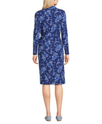 Women's Cotton Modal Collared Wrap Dress