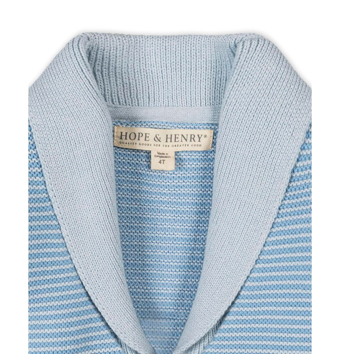 Кардиган Hope & Henry Organic Shawl Collar Cardigan Sweater для мальчиков, цвет: Bluebell — фото 5