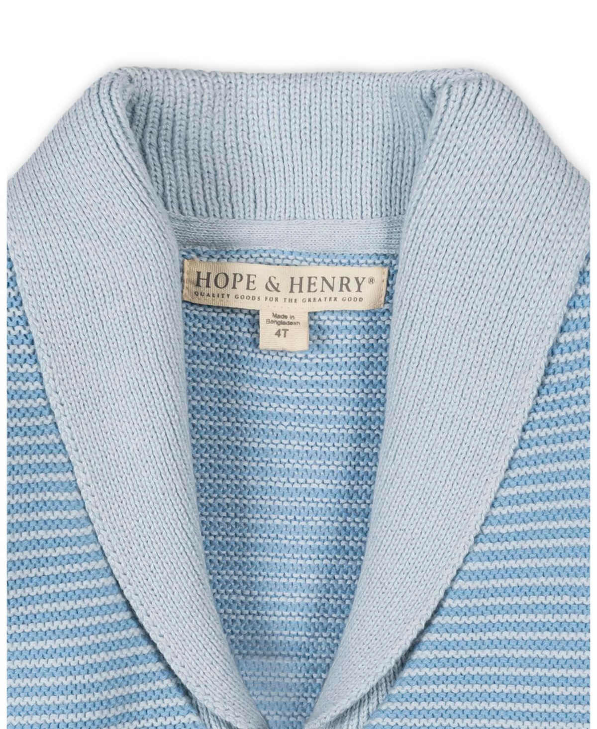 Hope & Henry Boys Organic Shawl Collar Cardigan Sweater