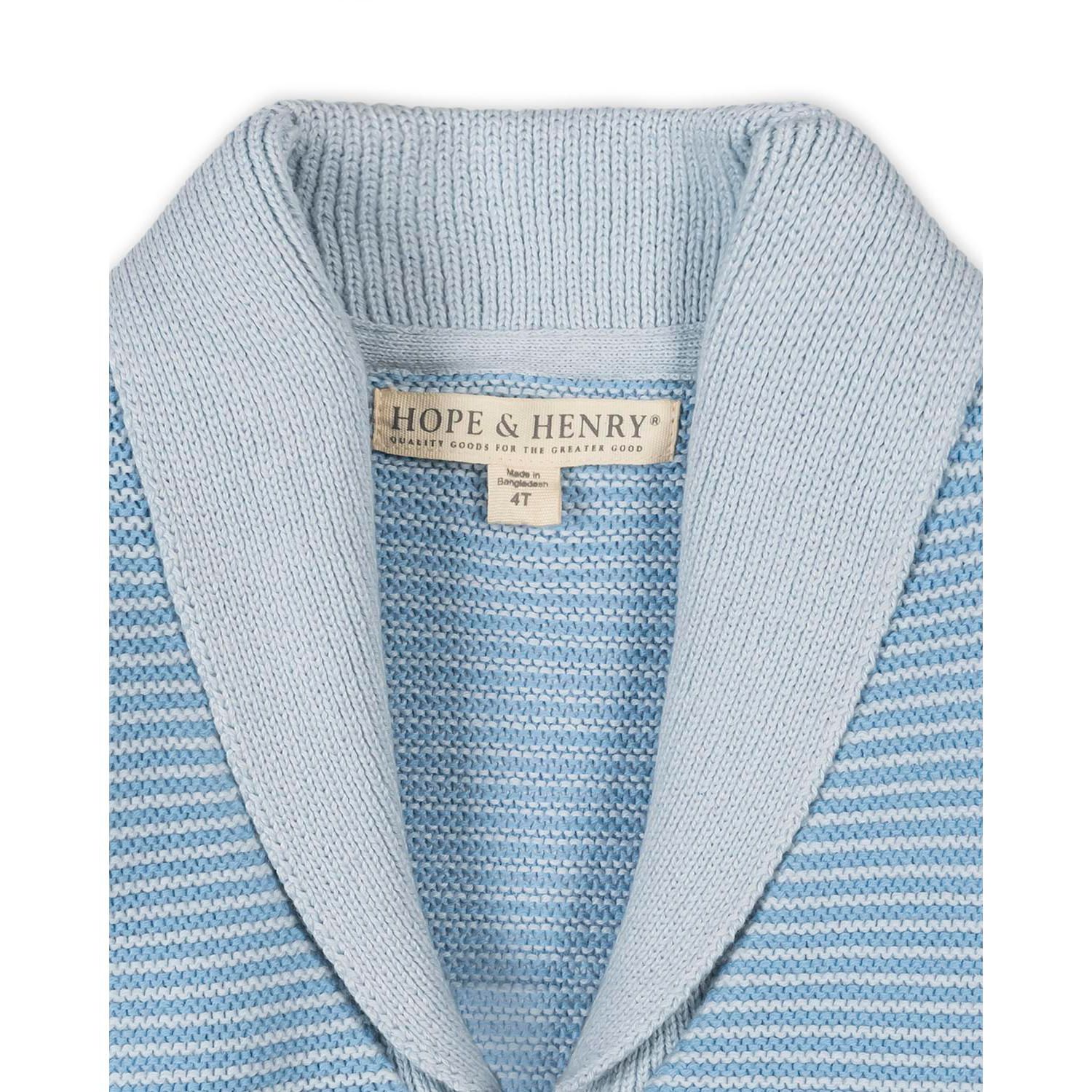 Hope and Henry Little and Big Boys' Organic Shawl Collar Cardigan Sweater