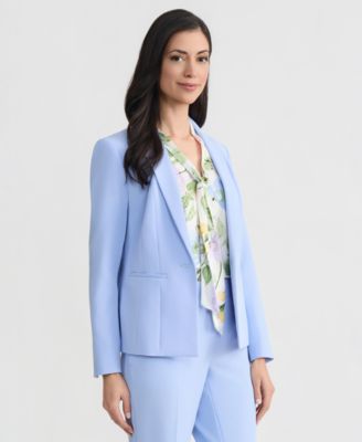 Women's Stretch Crepe One-Button Panel Seamed Jacket