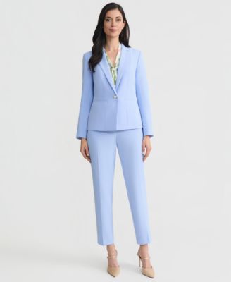 Women's Stretch Crepe One-Button Panel Seamed Jacket