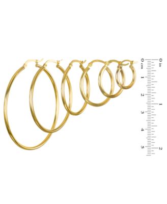 Hoop Earrings in 10k Yellow Gold Collection