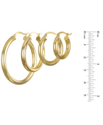 Hoop Earrings in 10k Yellow Gold