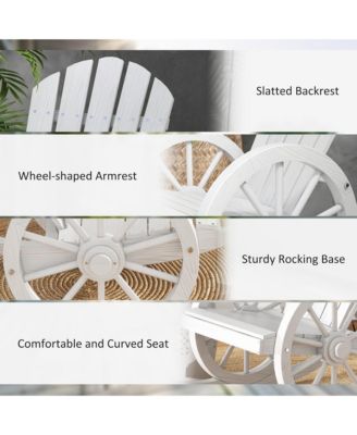 Slatted Design Adirondack Rocking Chair