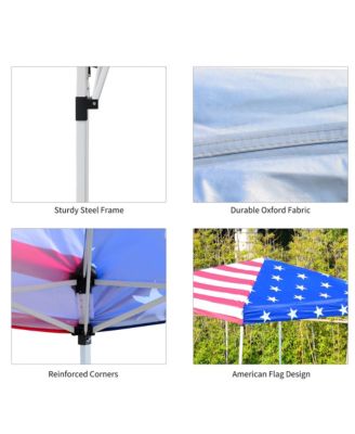 10' x 10' Slant-Leg EZ Pop-Up Folding Outdoor Canopy Gazebo Tent