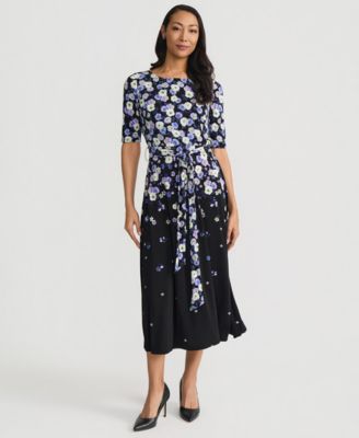 Women's Floral-Print Midi Dress