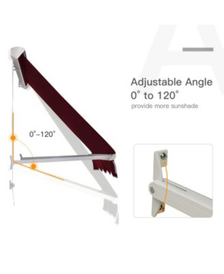 6' Retractable Patio Window Awning with Shade