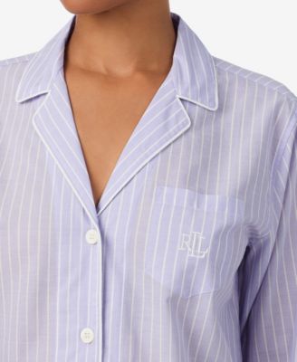 Long Sleeve Notch Collar Pajama Set