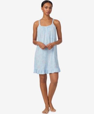 Women's Double Strap Button Neck Gown