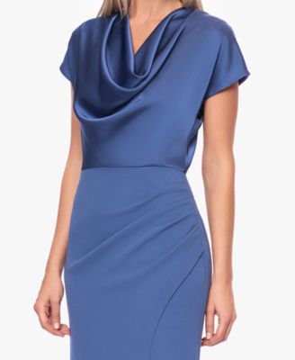 Petite Cowl Neck Long Ball Gown