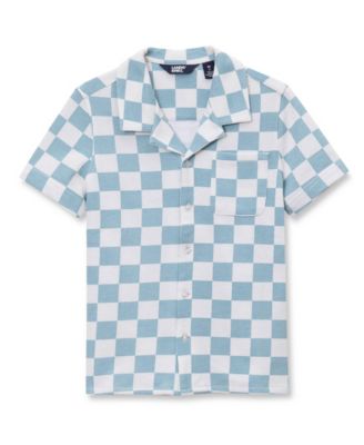 Boys Short Sleeve Slub Camp Shirt