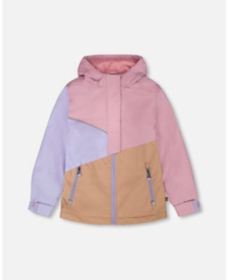 Big Girls Mid-Season Jacket in Polyester Mauve
